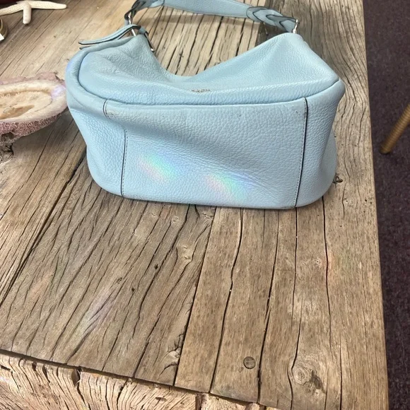 Coach Jules Pebbled Leather Shoulder Hobo in Light Blue - Picture 11 of 13